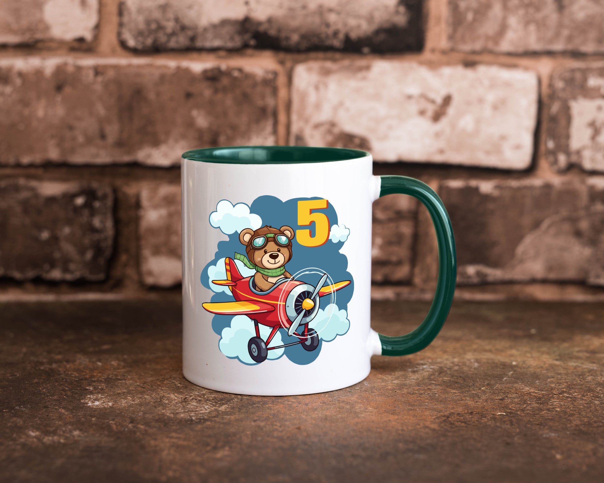5. Geburtstag | 5 Jahre Kinder Pilot Flugzeug Geschenkidee Humor Tasse