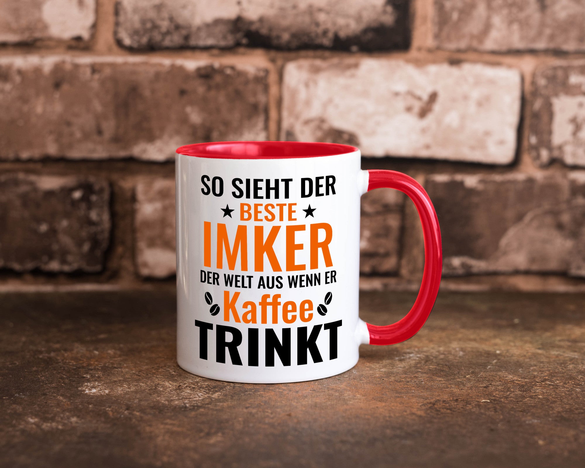 Kaffee trinkt: Imker | Imkerei lustiger Spruch Geschenk Humor Geschenkidee Tasse