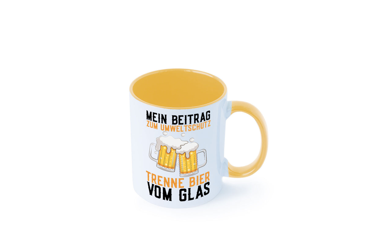 Beitrag zum Umweltschutz | Biertrinker Party Pils lustiger Spruch Geschenk Tasse