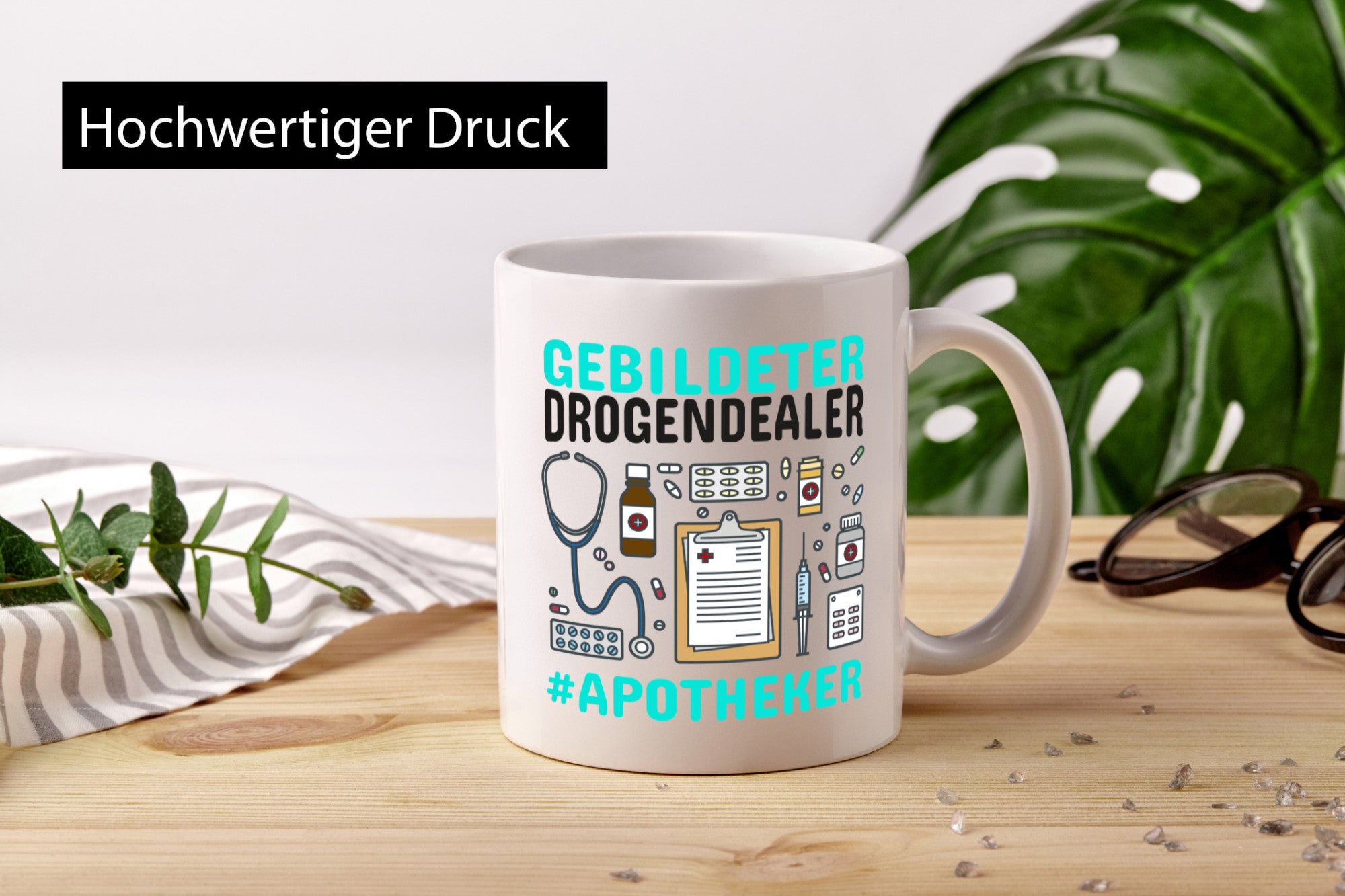 Apotheker Tasse | gebildeter Drogendealer Pharmazie Geschenk Humor Geschenkidee