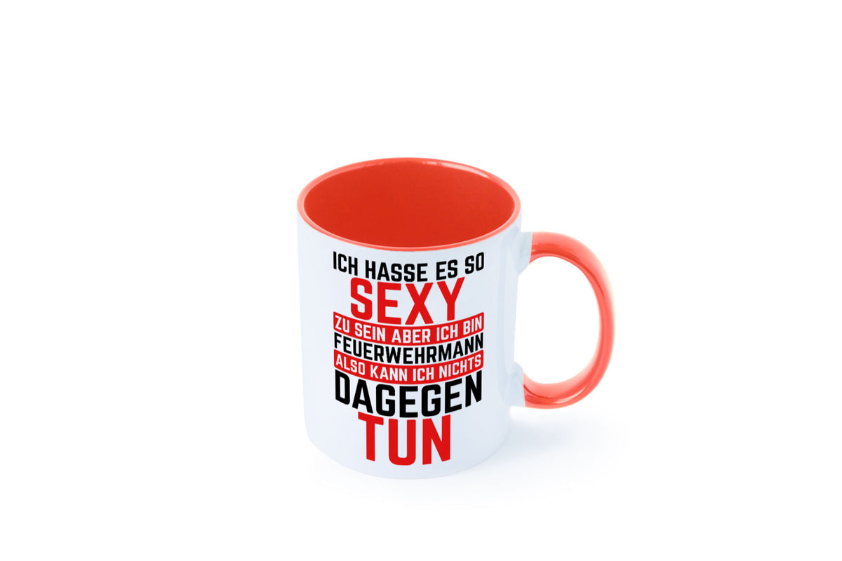 Sexy Feuerwehrmann | Helden Flammen Brandeinsatz lustig Humor Geschenkidee Tasse