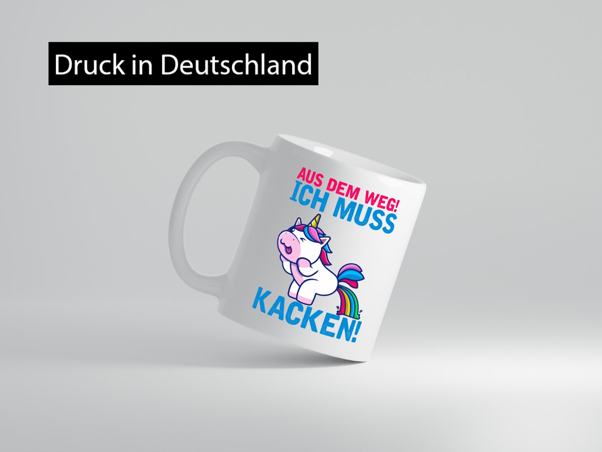 Aus dem weg ich muss Kacken | Einhorn Pupsen lustig Humor Geschenkidee Geschenk