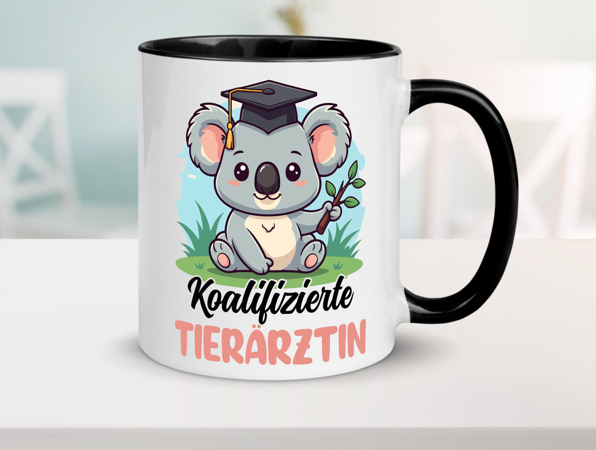 Koalifizierte Tierärztin | Mediziner Tiermedizin lustig Tierliebhaber Humor Tasse