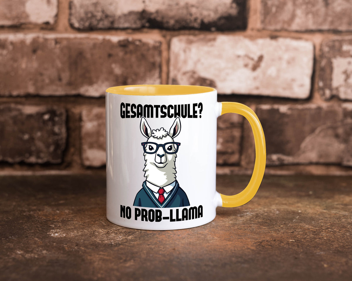 Gesammtschule | no prob-llama Einschuldung Humor Geschenkidee Tasse