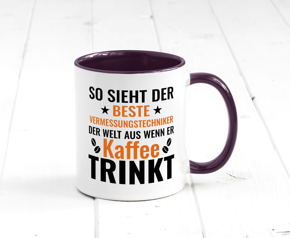Kaffee trinkt: Vermessungstechniker | Techniker Geschenk Humor Geschenkidee Tasse