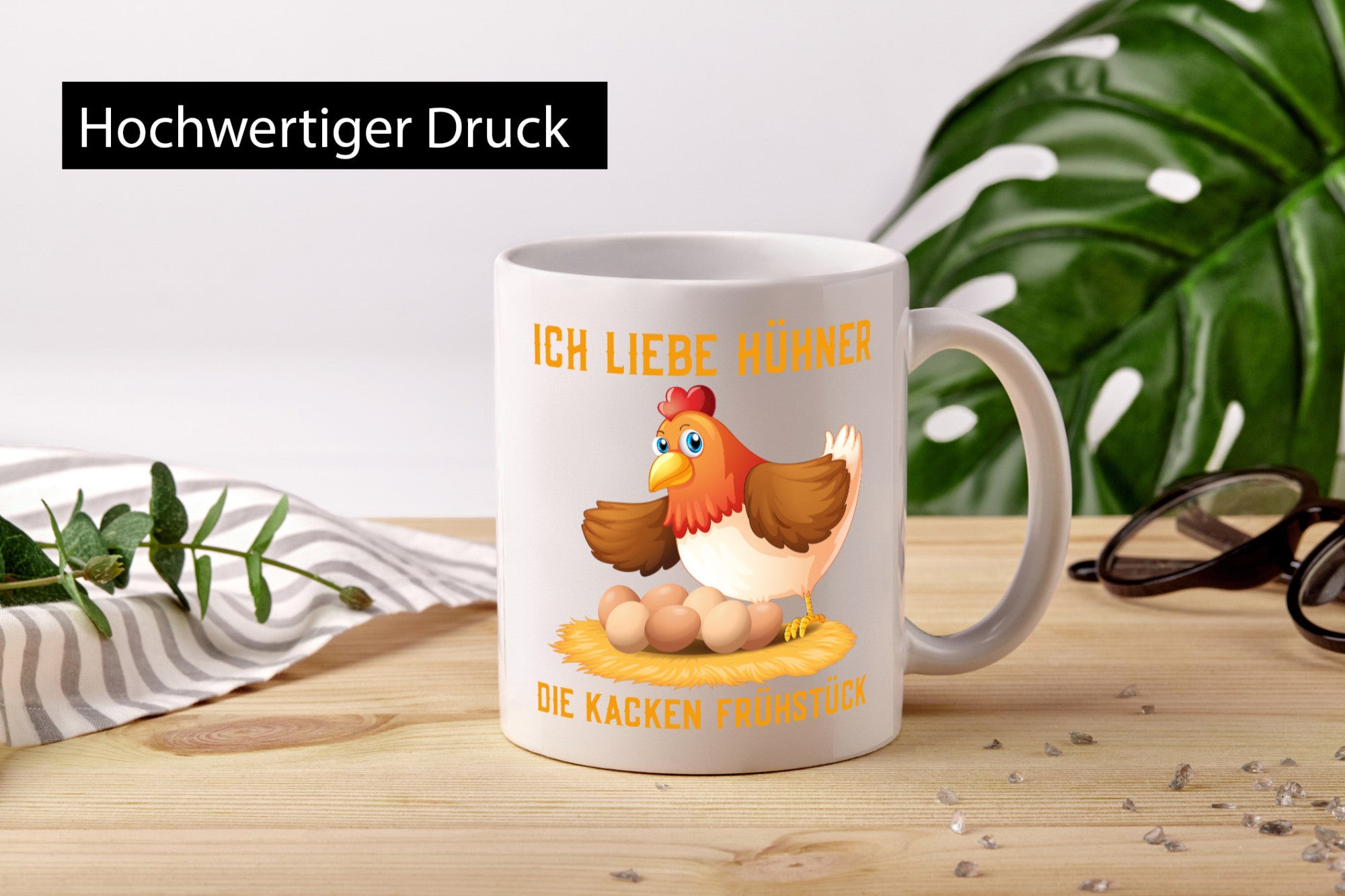 Ich liebe Hühner | Eier Frühstück Huhn Comic Witz Geschenk Humor Geschenkidee