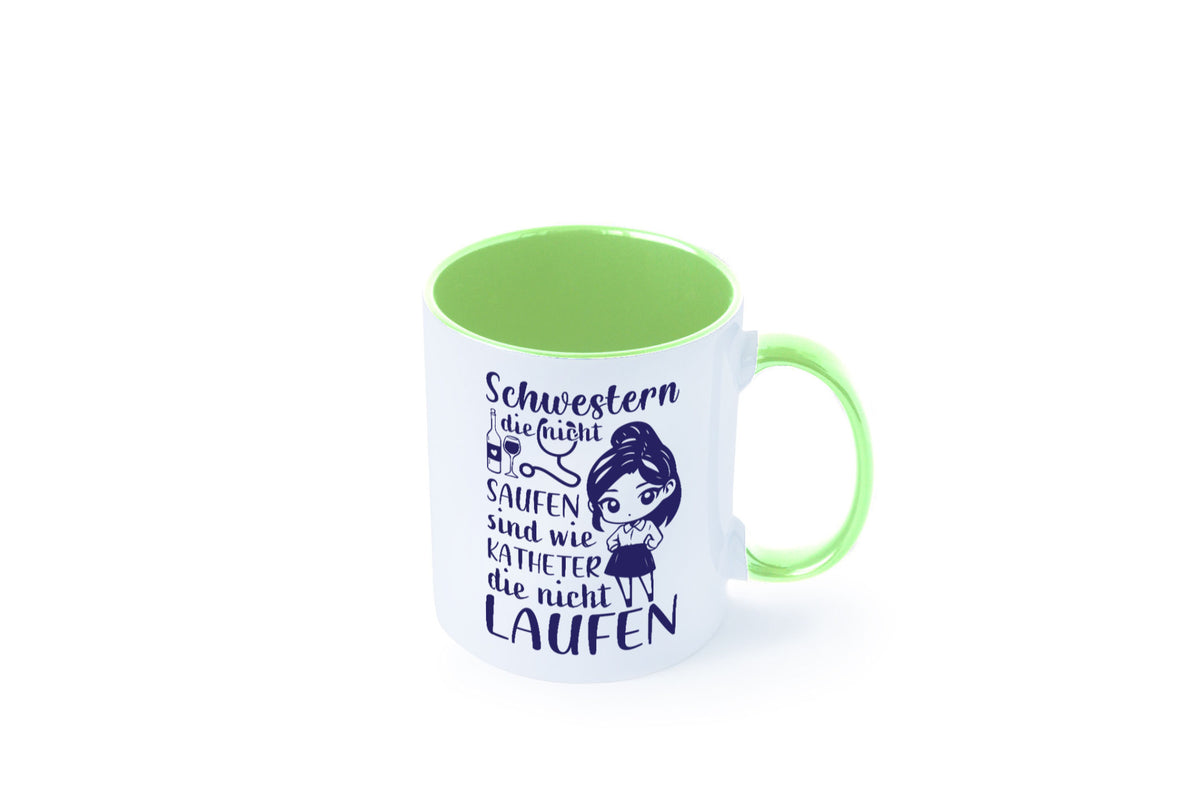 Schwestern die nicht saufen | Krankenschwester Alkolhol Geschenkidee Humor Tasse
