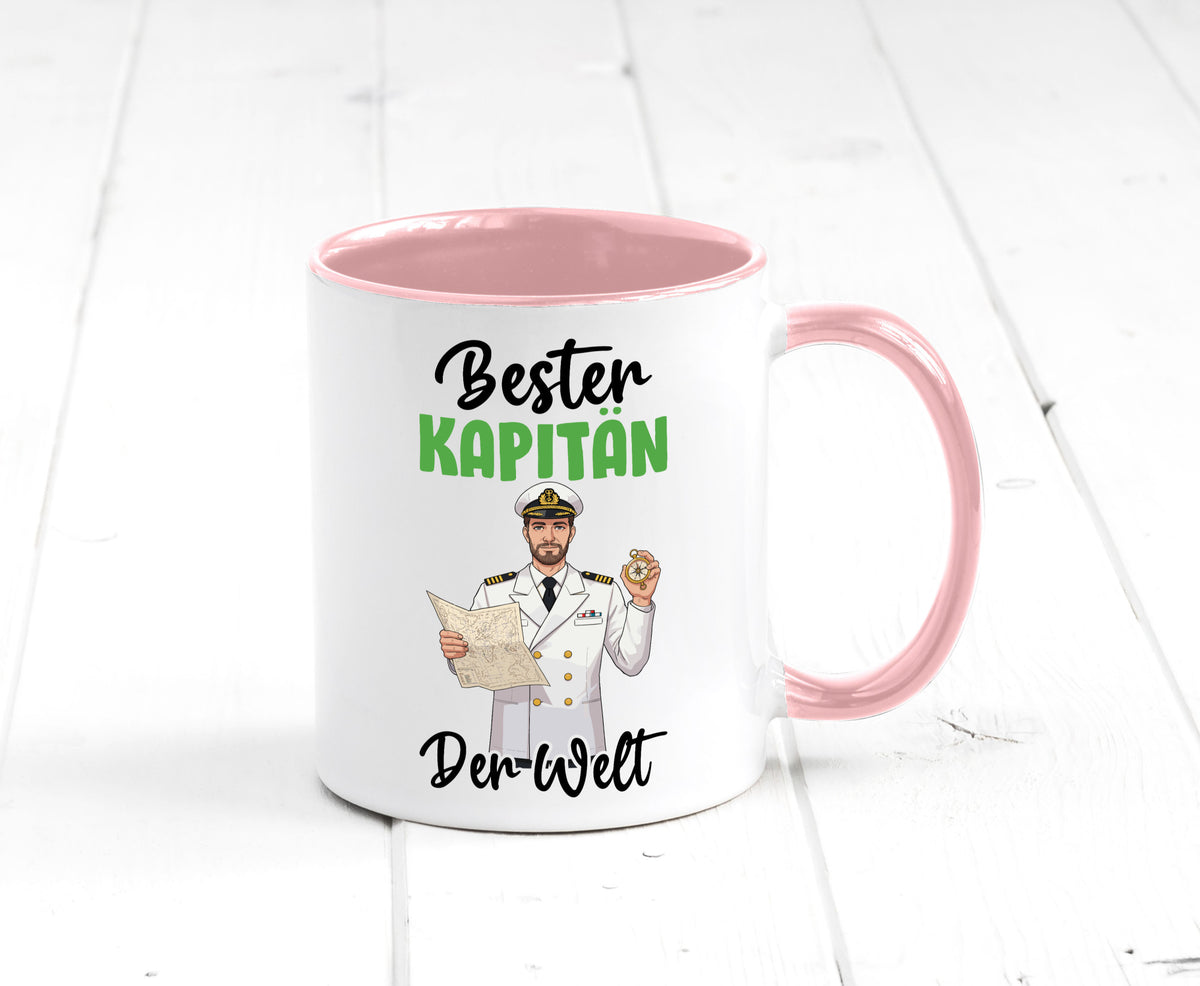 Bester Kapitän | Schiffskapitän Schiff v2 Geschenk Humor Geschenkidee lustiger Tasse