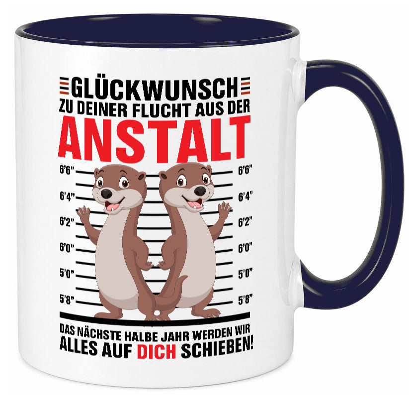 Glückwunch zur Flucht | Jobwechsel Arbeitskollegen Geschenk Arbeit Kollegen Tasse