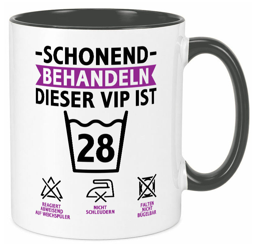 28 Geburtstag | schonend behandeln Jahre Humor Geschenkidee Tasse