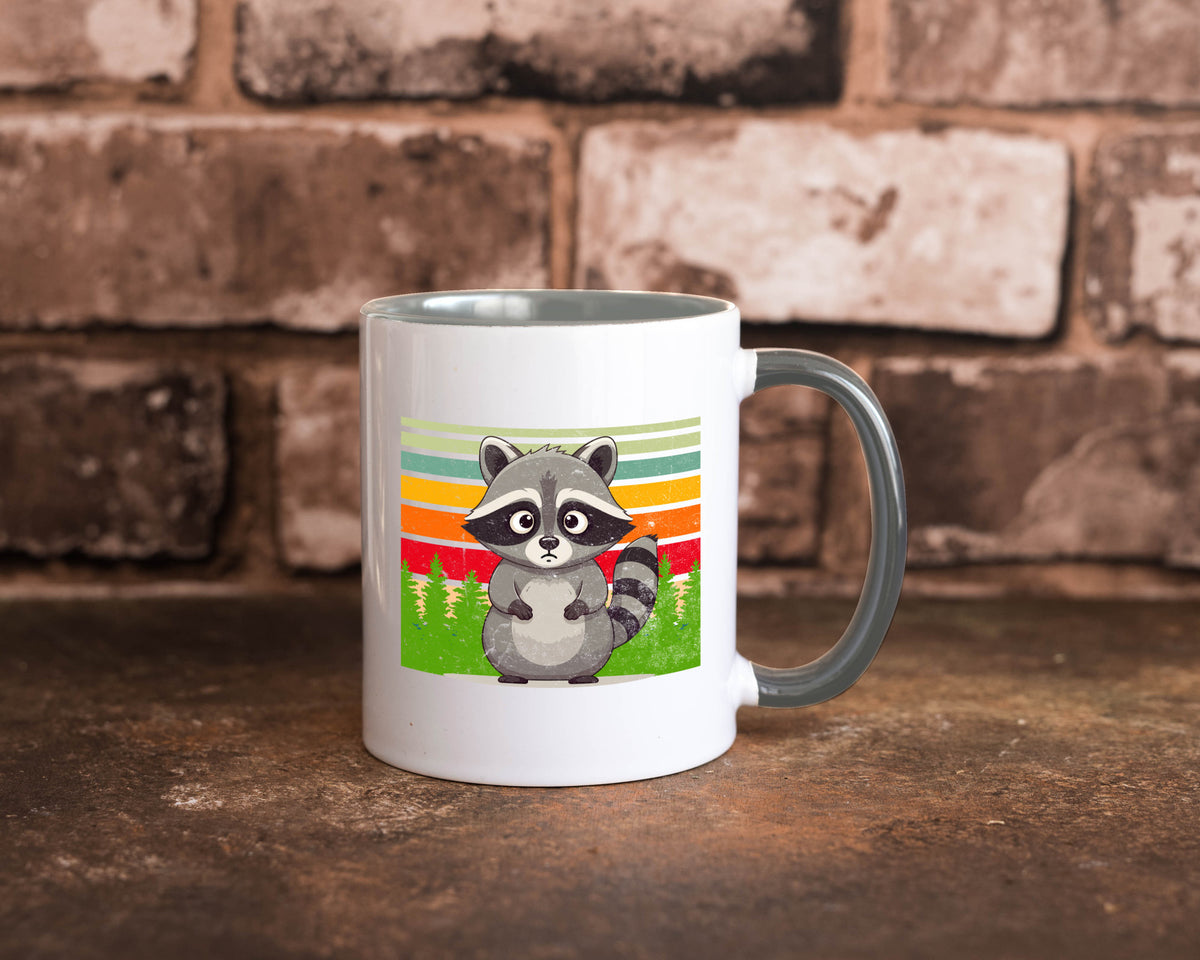 Waschbär | Vintage v2 lustiger Spruch Geschenk Humor Geschenkidee Tasse