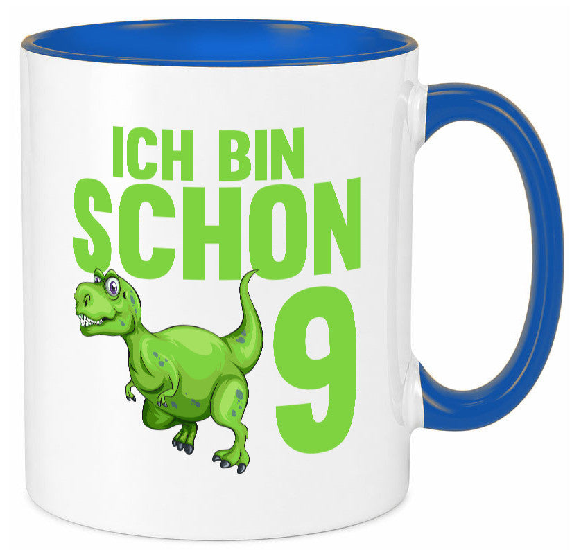 9. Geburtstag | 9 Jahre Dino Dinosaurier Geschenkidee Humor Tasse