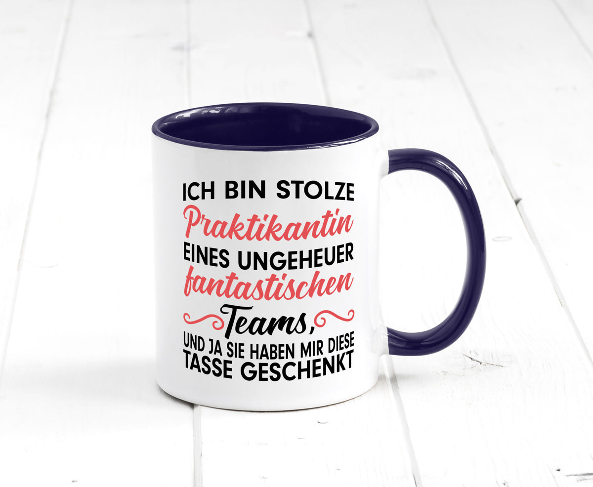 Stolze Praktikantin | Arbeitswelt Tasse Praktikum Geschenk Arbeit Kollegen Büro