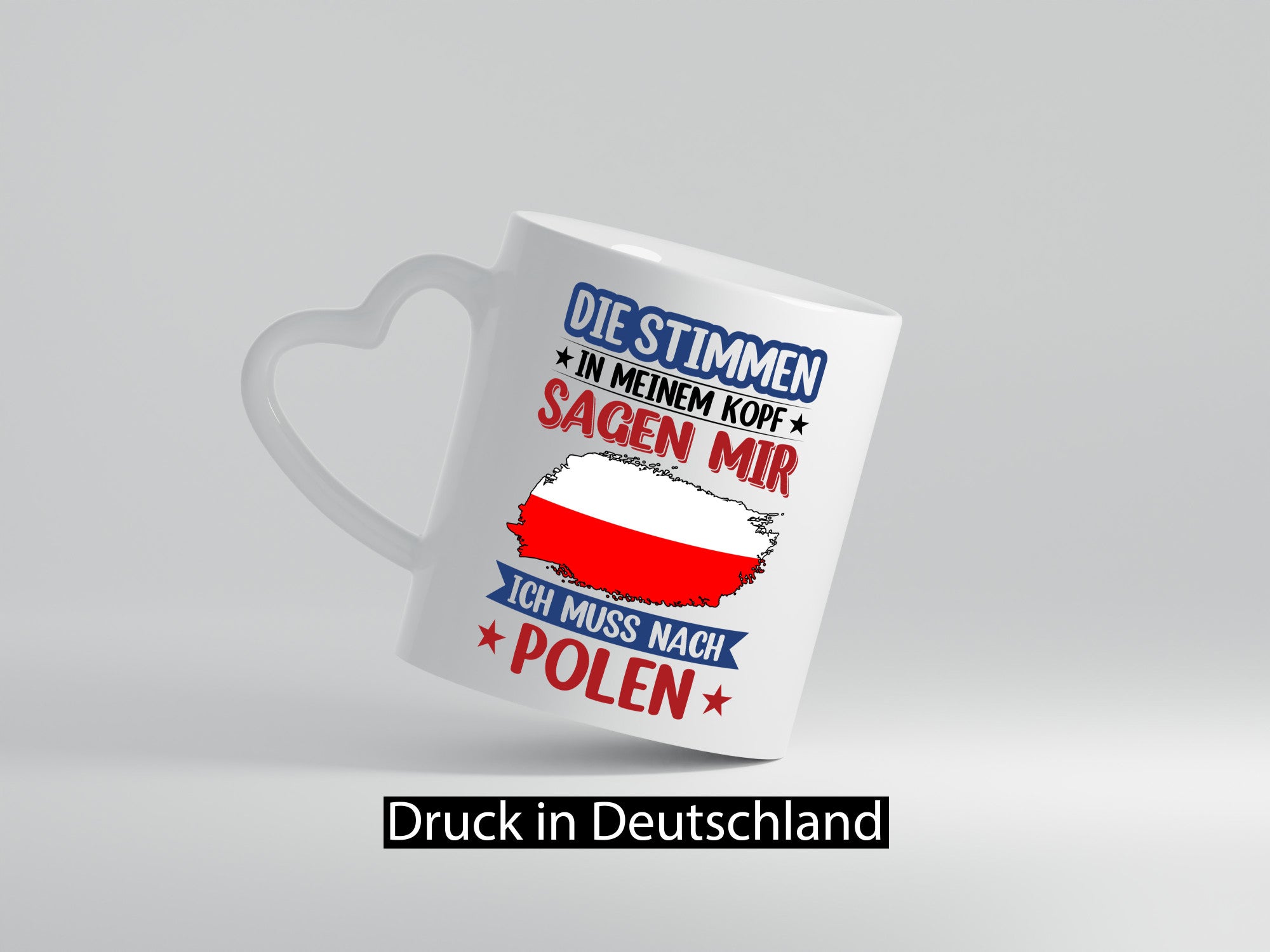 Polen | Urlaub Stimmen in meinem Kopf Traumland v2 Humor Geschenkidee Tasse