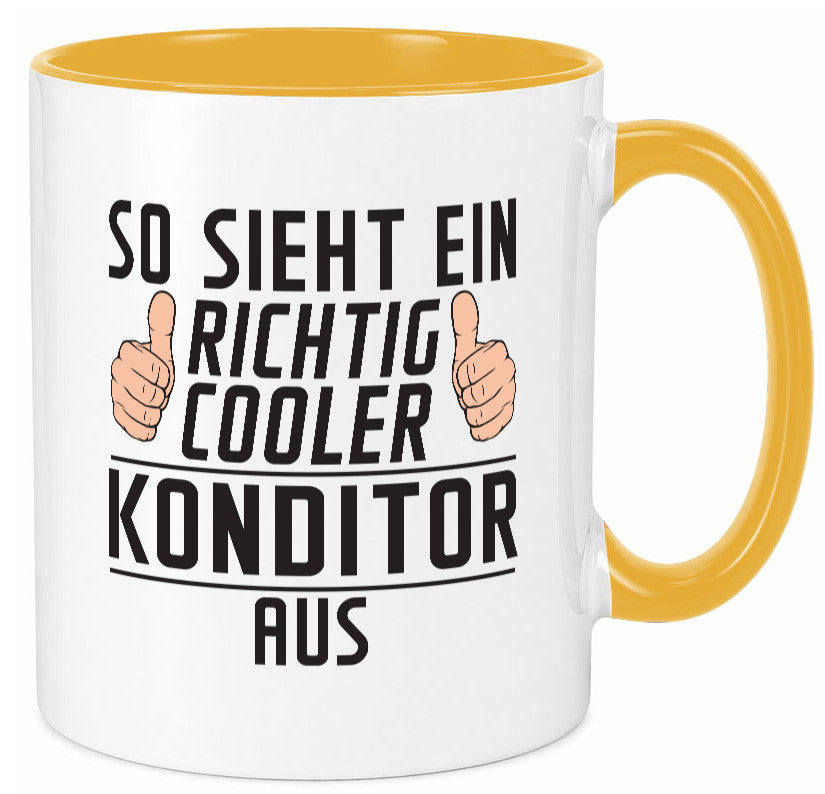 Richtig Cooler Konditor | Konditorei lustig Humor Geschenkidee Geschenk Tasse