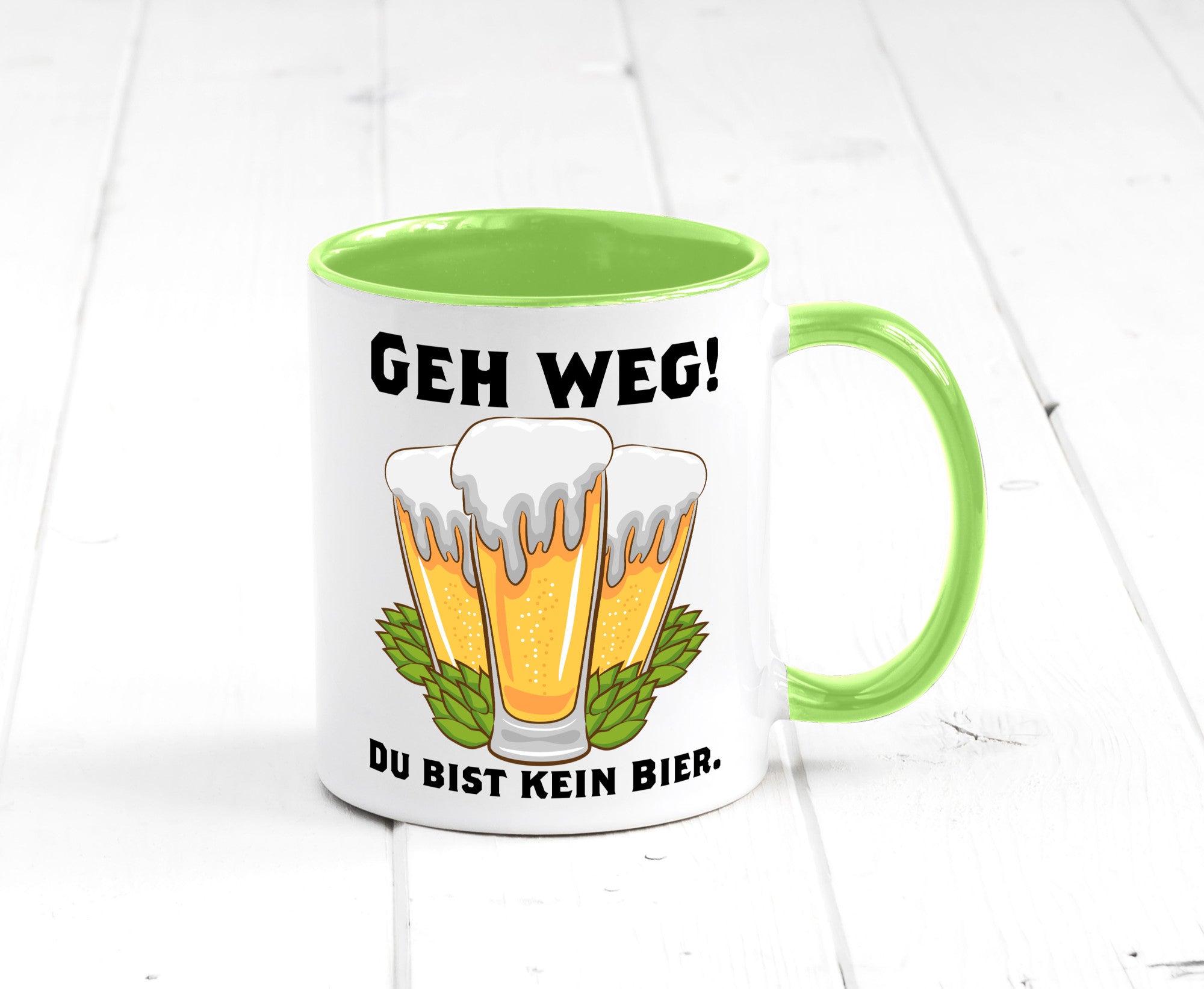 Geh weg du bist kein Bier | bierliebhaber v2 Humor Geschenkidee Tasse