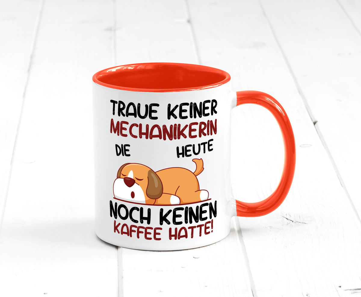 Traue keiner Mechanikerin | KFZ Humor Geschenkidee Tasse
