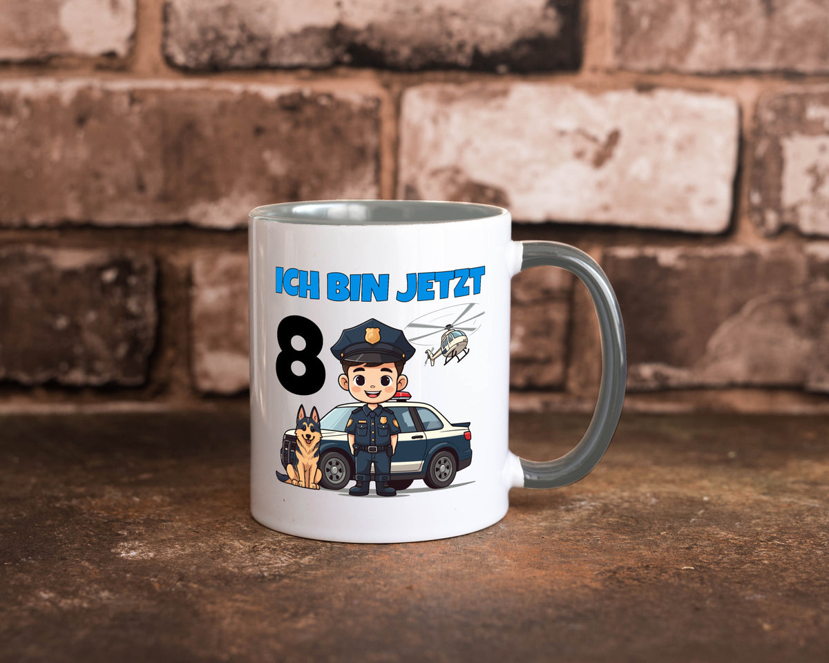 8. Geburtstag | 8 Jahre Polizei Kind Polizeiauto lustig Geschenkidee Geschenk Tasse