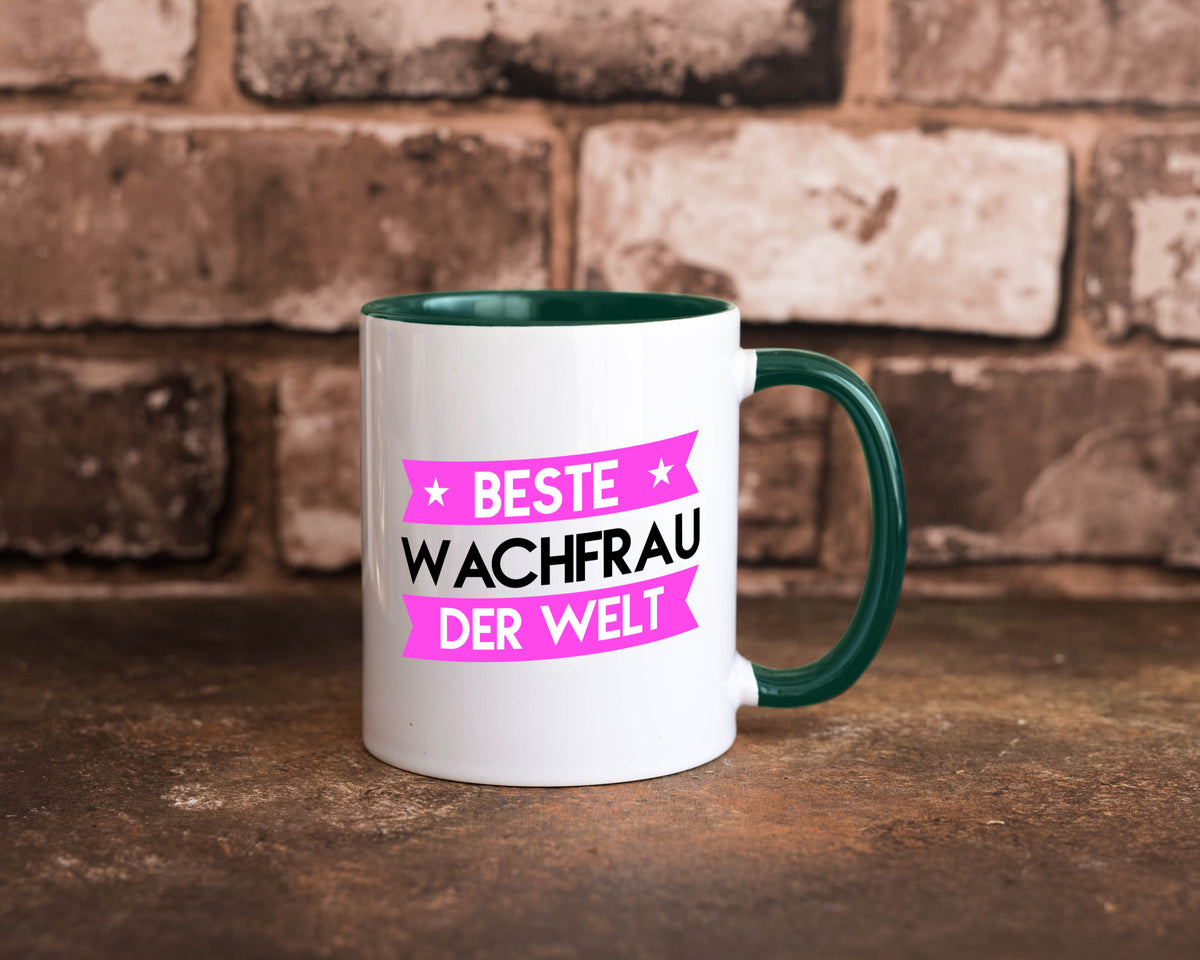 Beste Wachfrau | Wachpersonal Nachtwächter Humor Geschenkidee Tasse