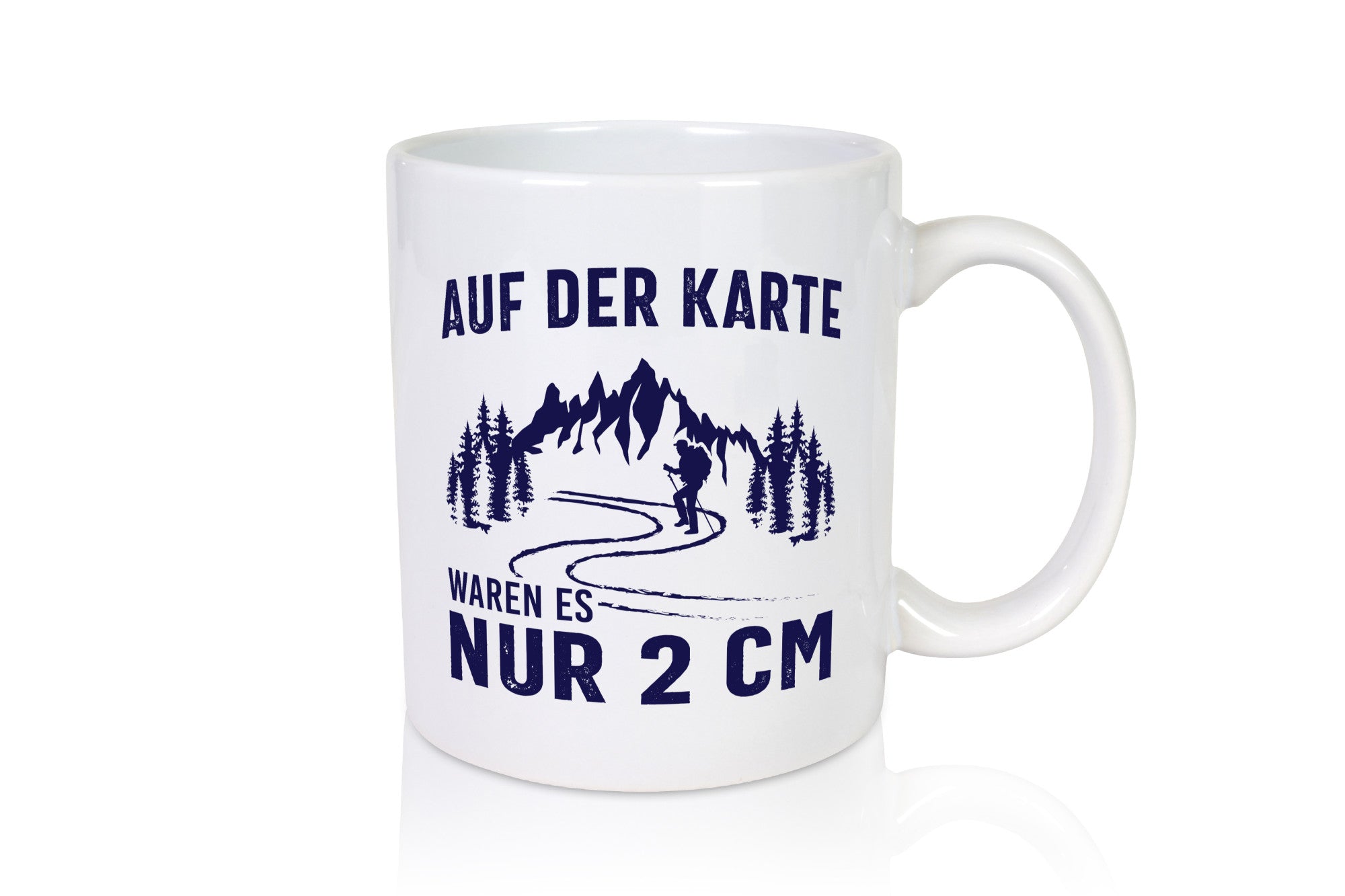 Auf der Karte nur 2 cm | Wandererf Kurve Berge lustig Humor Geschenkidee