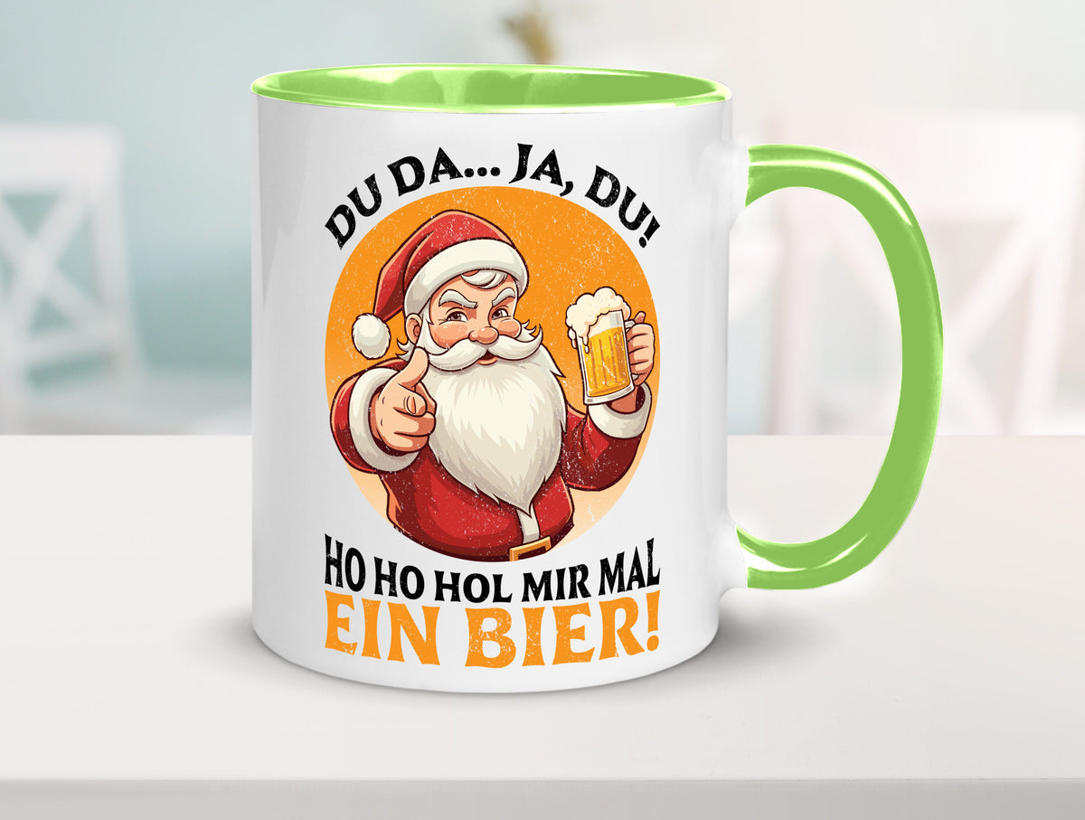 Hol mir mal ein Bier | Ugly Christmas Santa lustig Humor Geschenkidee Geschenk Tasse