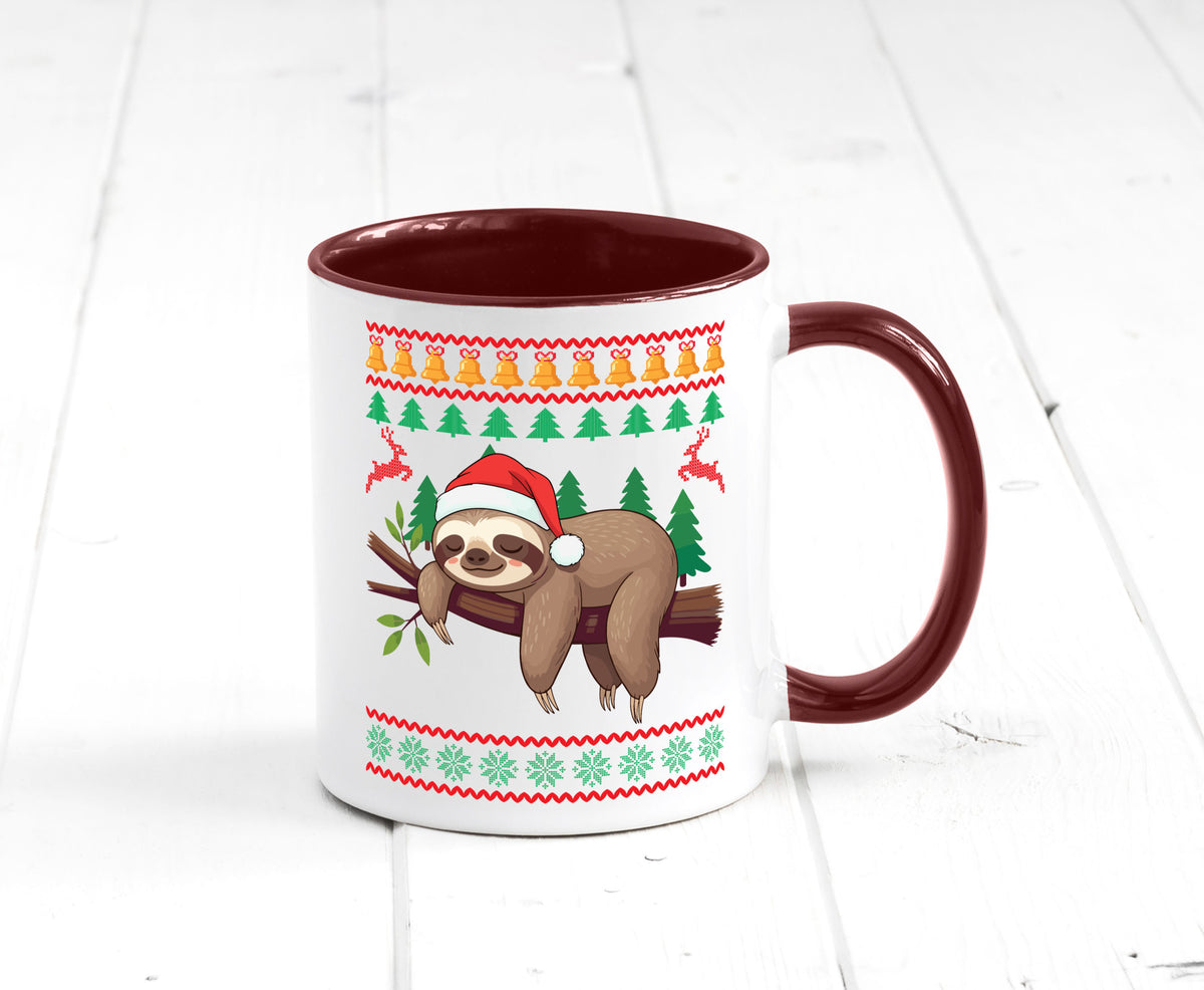 Ugly Christmas | Faultier Weihnachtsfaultier v2 lustig Tierliebhaber Humor Tasse