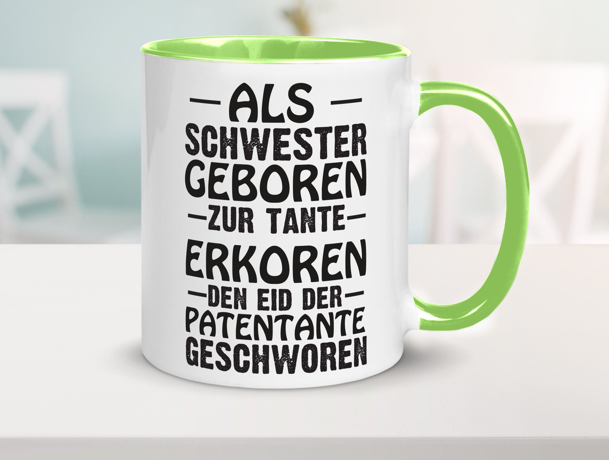 Eid der Patentante | Tante Tasse Schwester Humor lustig Geschenkidee Geschenk