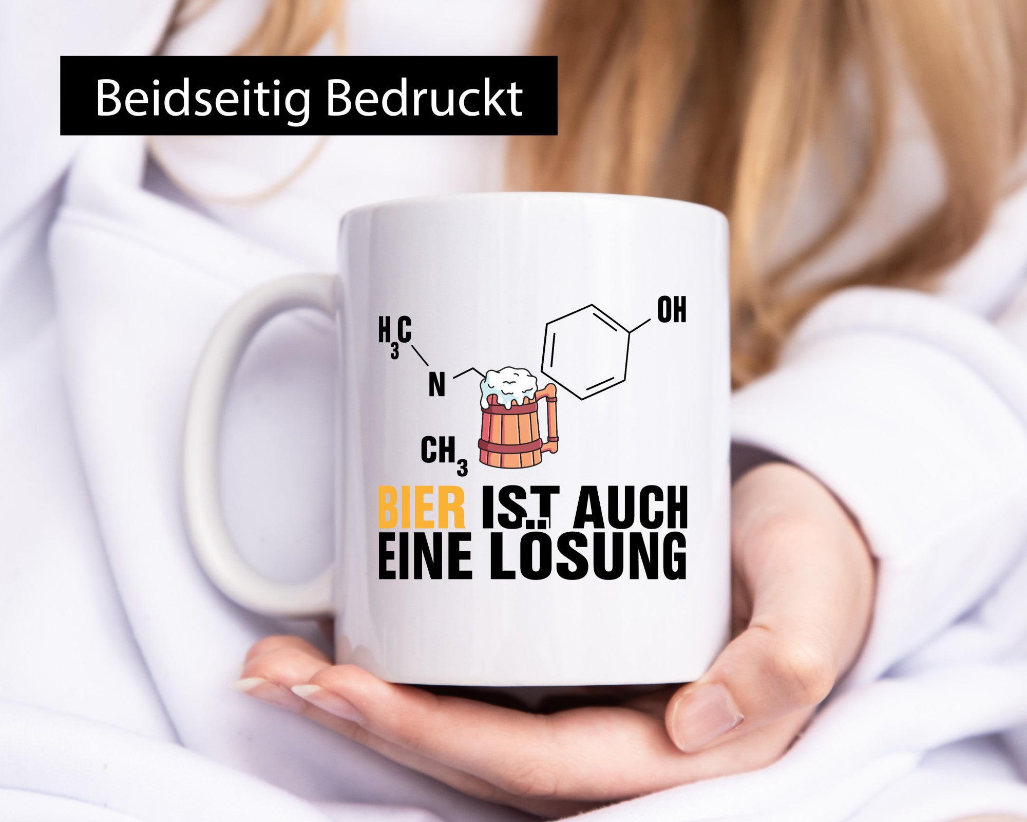 Bier Lösung lustig Humor Geschenkidee Geschenk Tasse