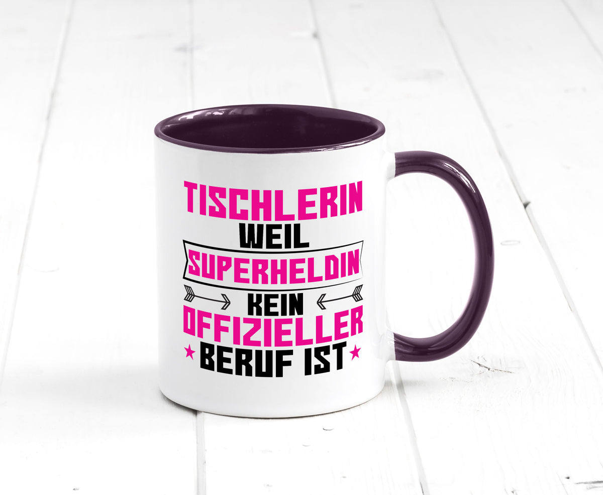 Superheldin Tischlerin | Tischlerei Geschenkidee Humor Tasse