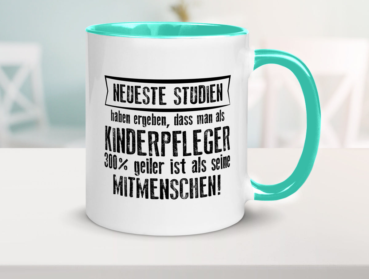 Neuste Studien: Kinderpfleger | Pfleger Kinder v2 lustiger Spruch Geschenk Tasse