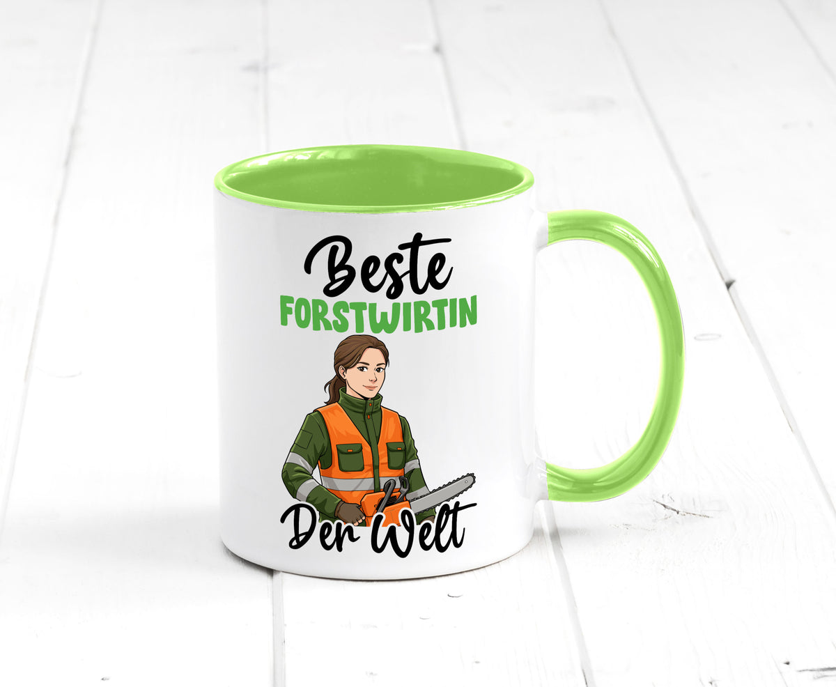 Beste Forstwirtin | Forst Wirtin v2 lustig Humor Geschenkidee Geschenk Tasse