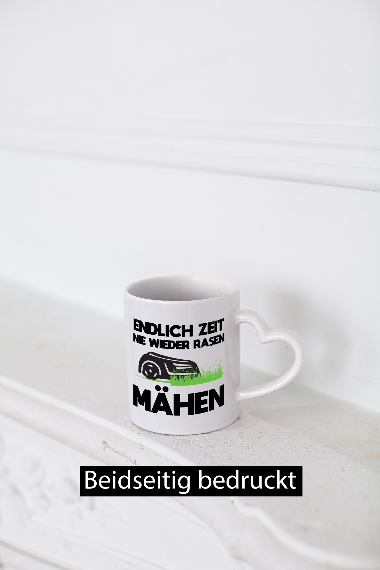 Endlich Zeit nie wieder rasen Mähen | Rasenmäher Garten Geschenkidee Humor Tasse