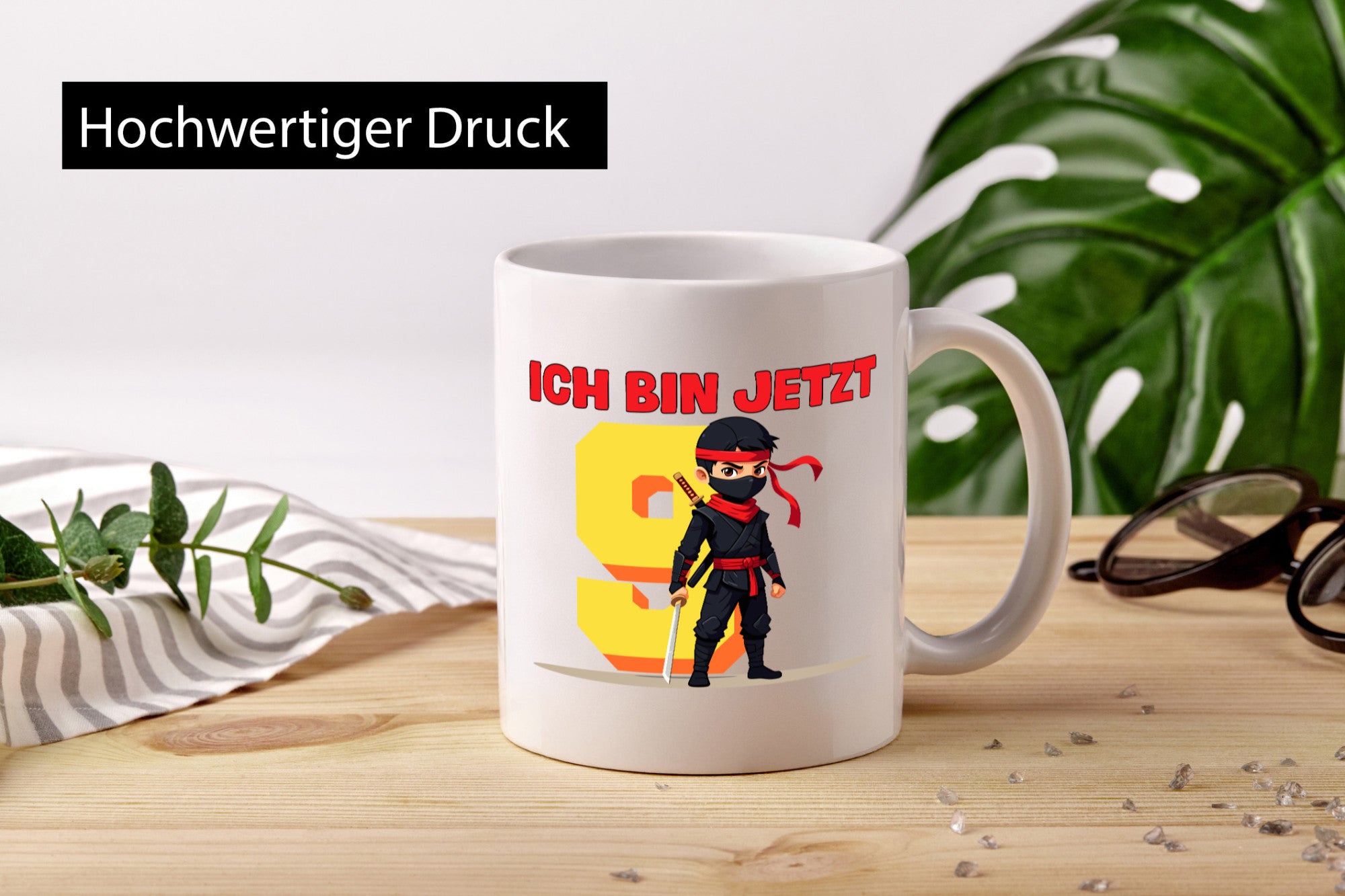 9. Geburtstag | 9 Jahre Ninja Kinder Geschenkidee Humor Tasse