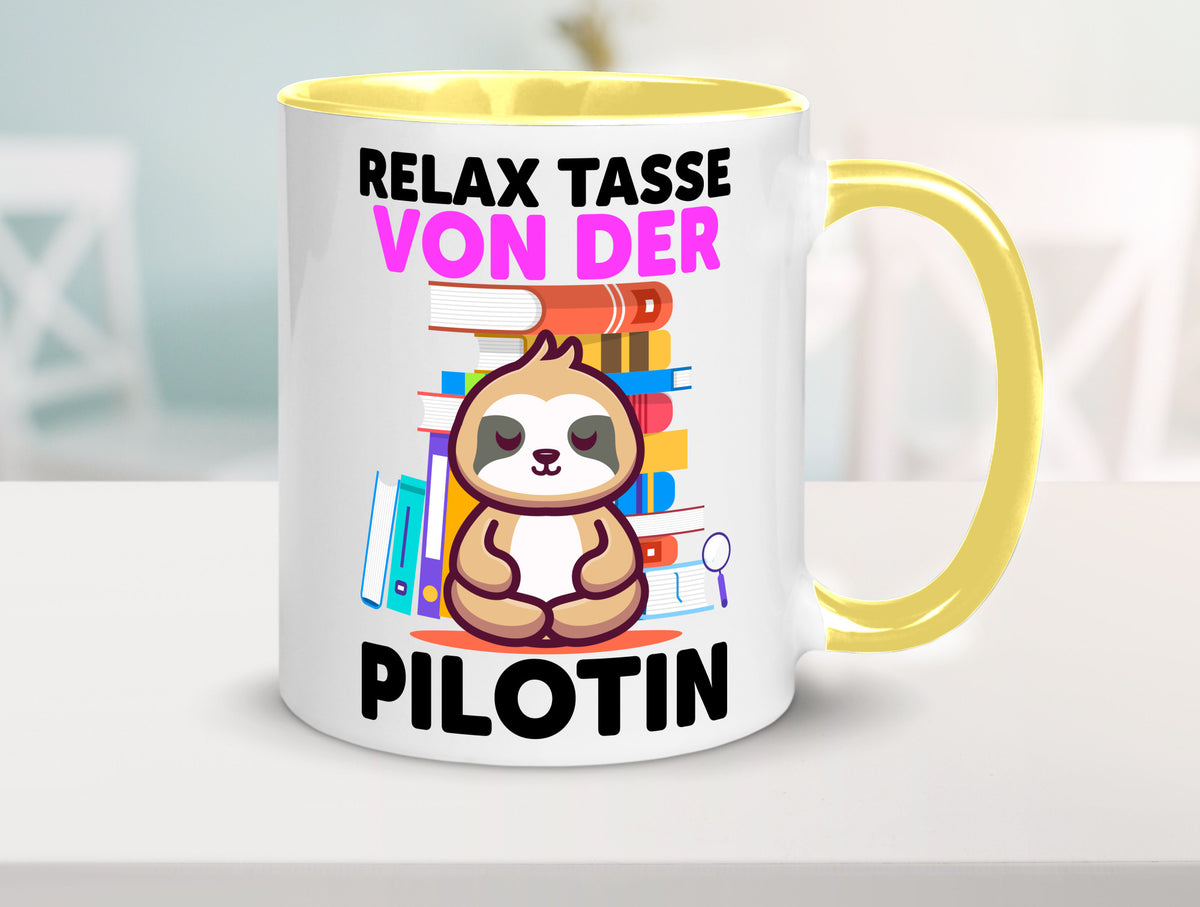 Relax Tasse: Pilotin | Definition Piloten lustiger Spruch Geschenk Humor