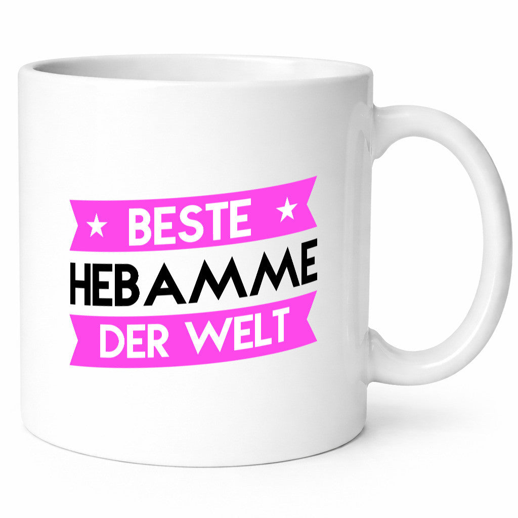 Beste Hebamme | Geburtshilfe lustiger Spruch Geschenk Humor Geschenkidee Tasse