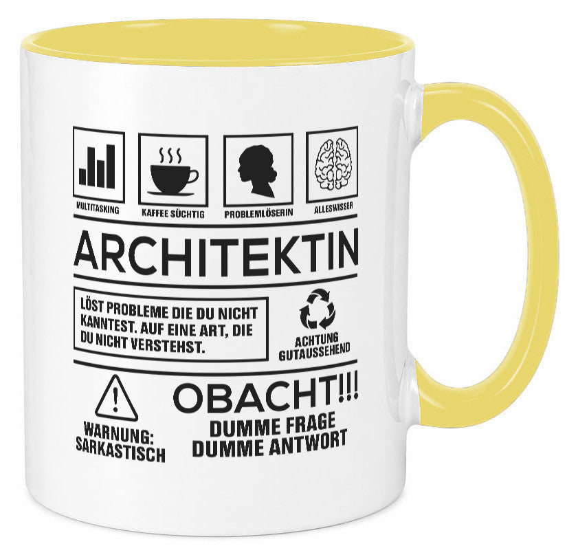 Achtung Probleme Architektin | Architektur Büro lustig Arbeit Kollegen Geschenk