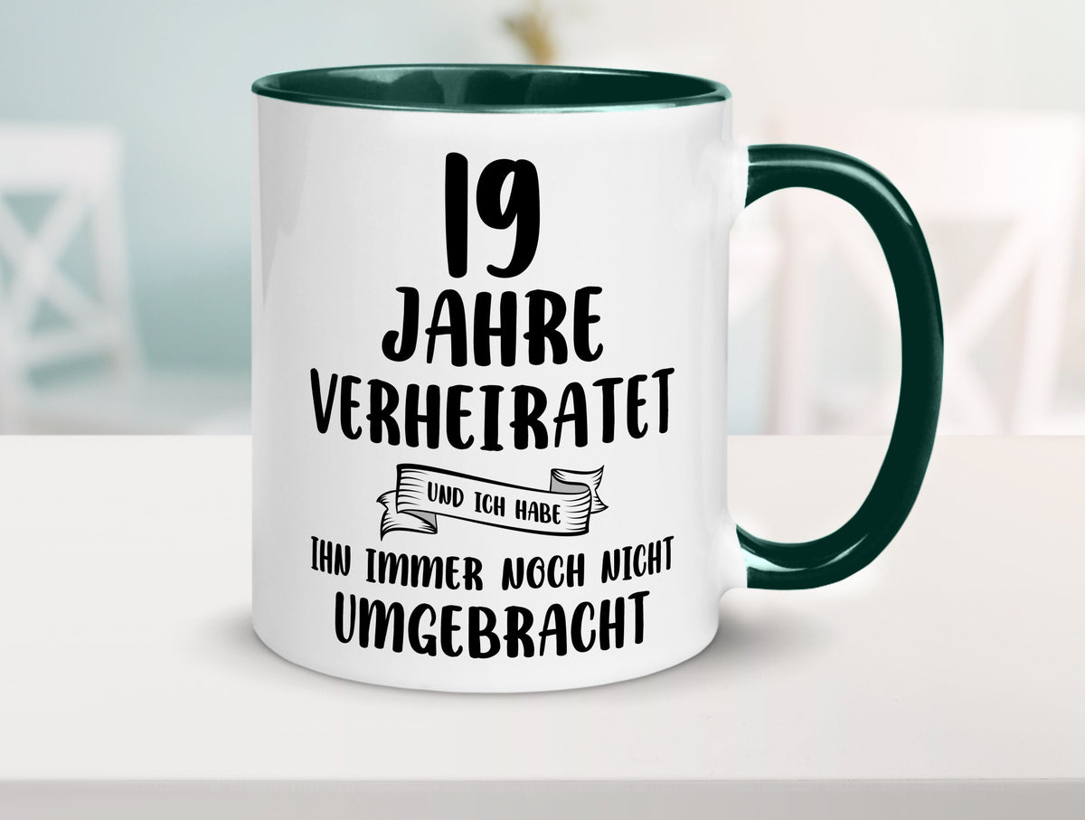 19 Jahre Verheiratet, immer noch am Leben! lustig Humor Geschenkidee Geschenk Tasse