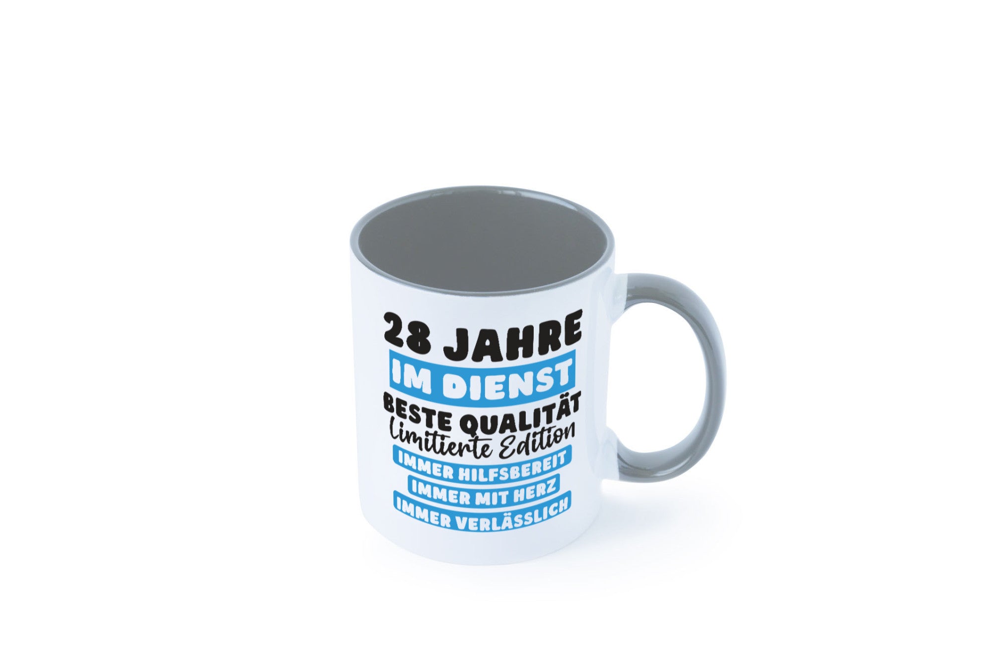 28 Jahre im Dienst | Jubiläum Arbeit v6 lustig Kollegen Büro Geschenk Tasse
