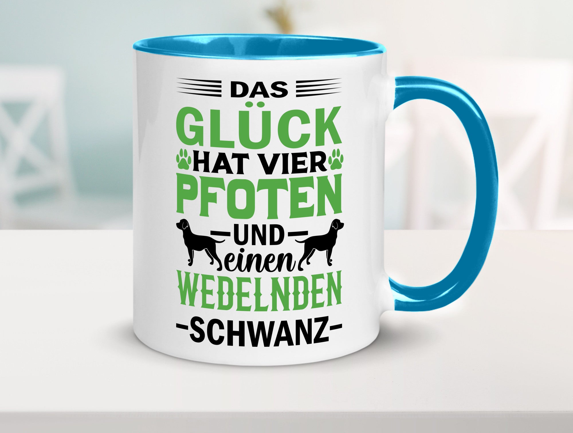 Das Glück hat 4 Pfoten | Hundeliebhaber Ich liebe Hunde Geschenk Tierliebhaber