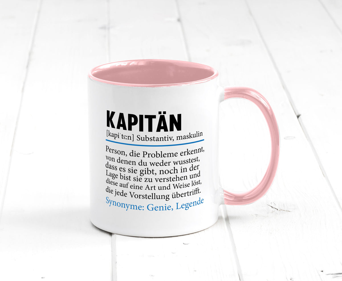 Kapitän | Spruch lustig Schiffskapitän Schiff Geschenk Humor Geschenkidee Tasse