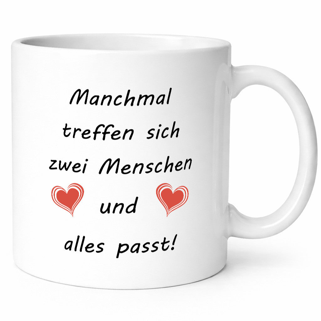 Manchmal Treffen sich zwei Menschen und alles passt lustig Humor Geschenkidee