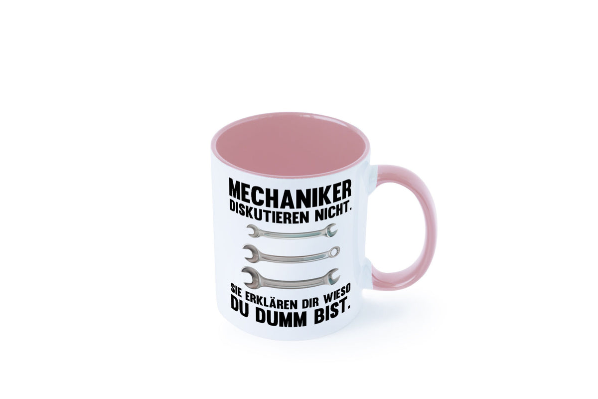 Mechaniker Diskutieren nicht sie erklären nur wieso Geschenkidee Tierliebhaber Tasse
