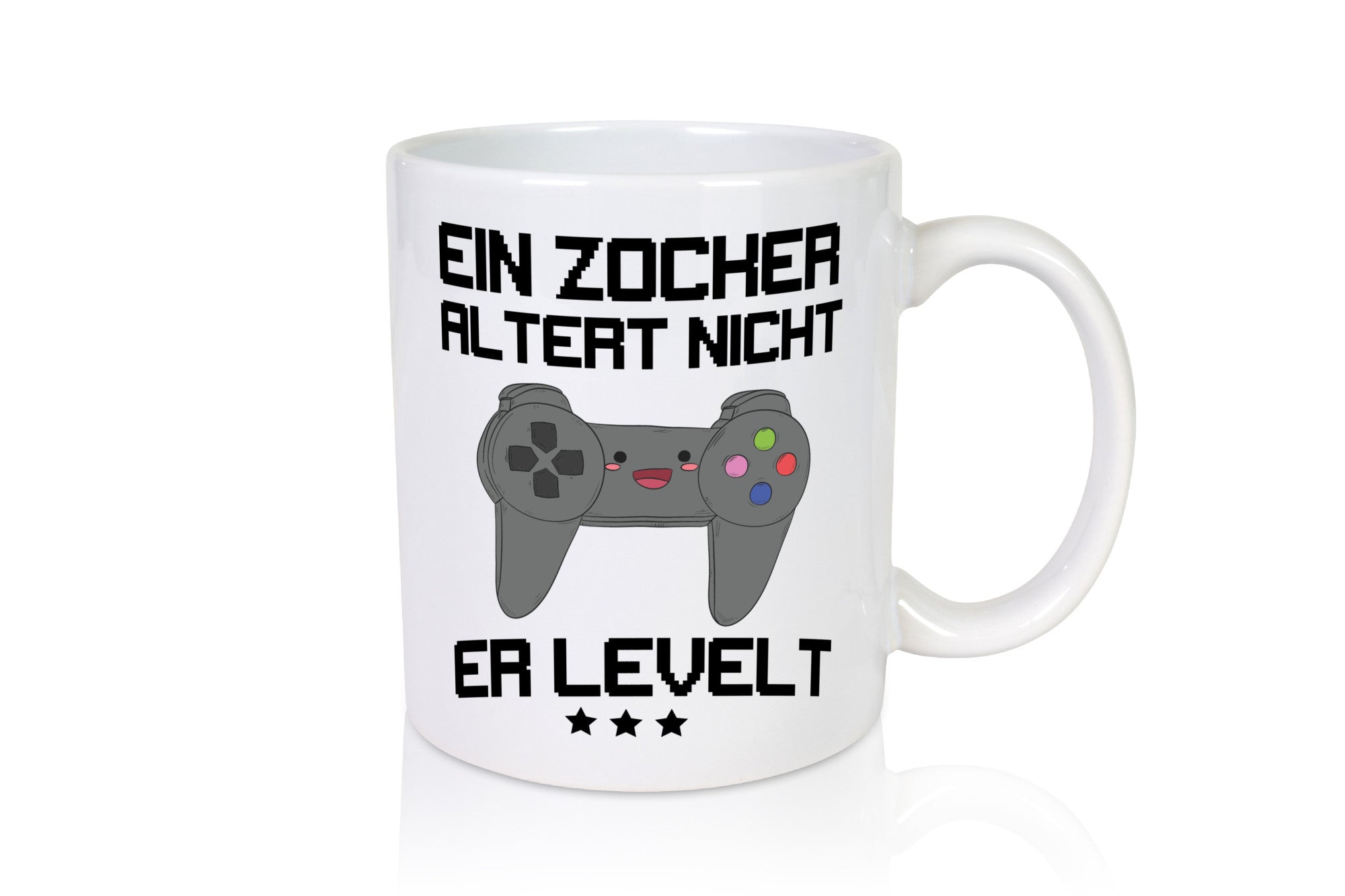 Ein Zocker altert nicht, er levelt Humor Geschenkidee Tasse