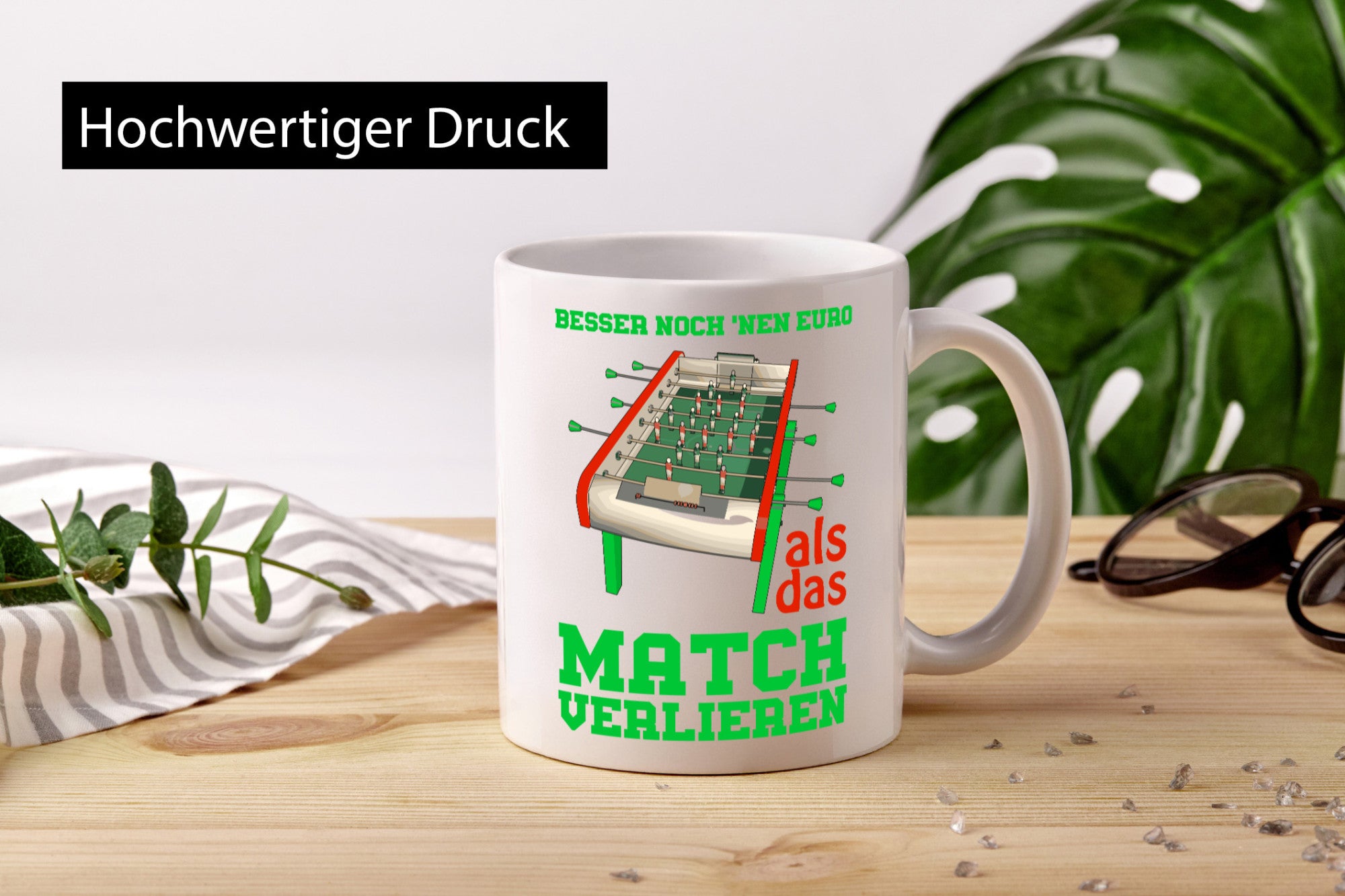 Tischkicker Tasse | Tischfußball Spruch Kicker Match lustig Humor Geschenkidee