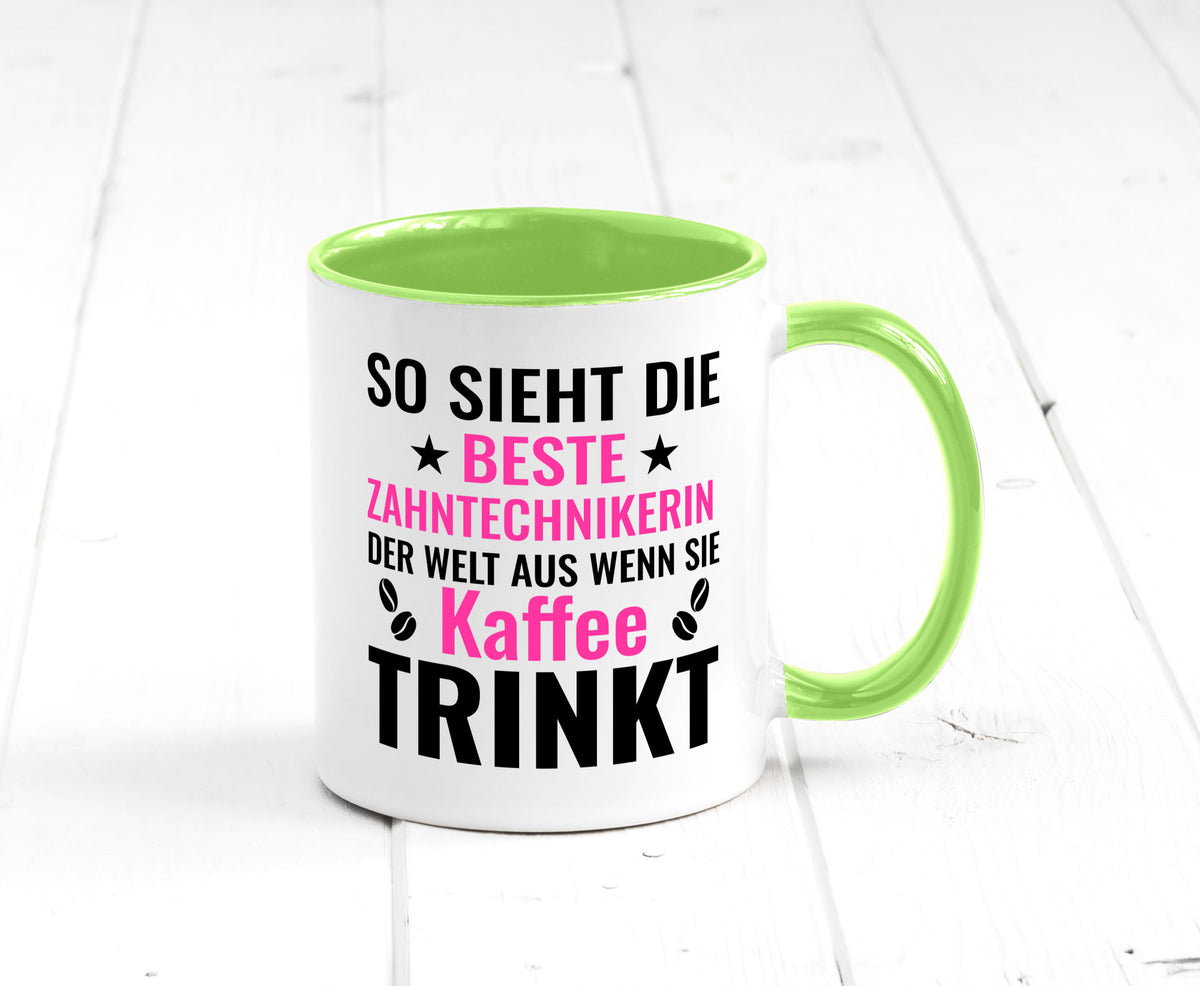 Kaffee trinkt: Zahntechnikerin | Zahnmedizin lustiger Spruch Geschenk Humor Tasse