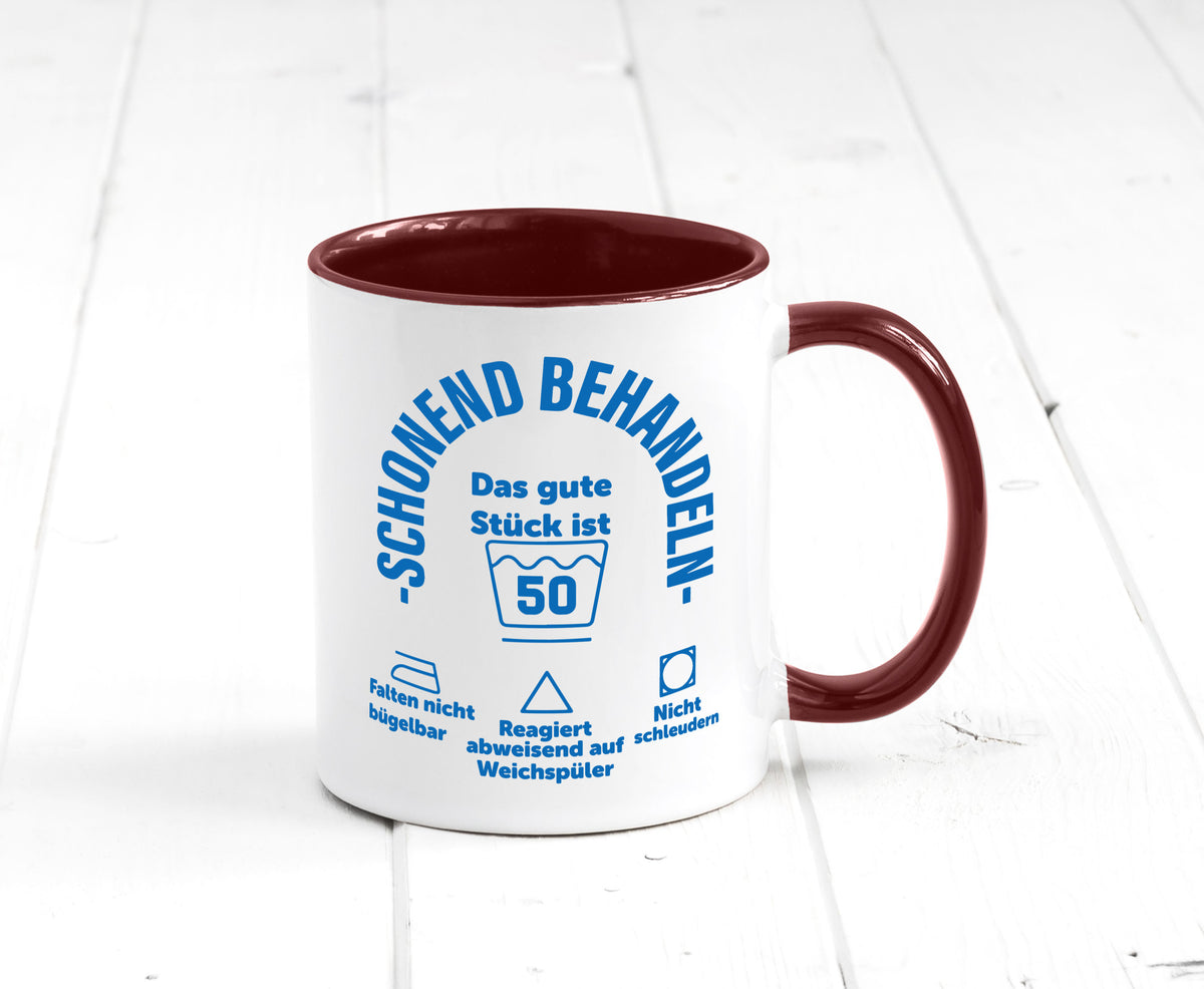 Schonend behandeln | 50 Geburtstag Humor Geschenkidee Tasse