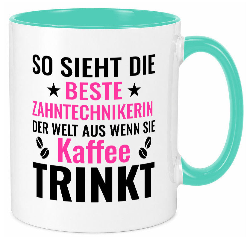 Kaffee trinkt: Zahntechnikerin | Zahnmedizin lustiger Spruch Geschenk Humor Tasse
