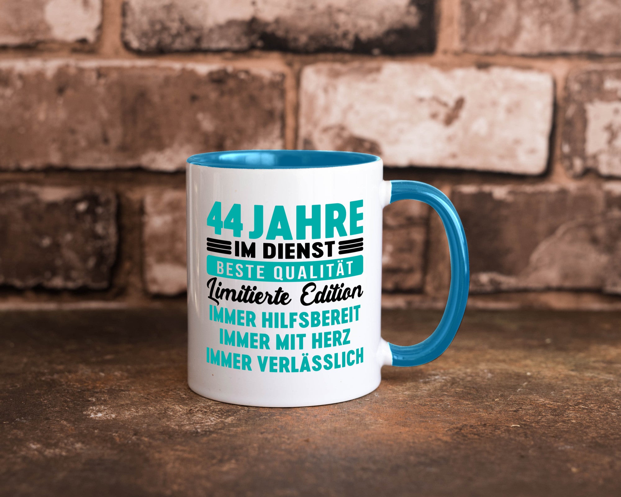 44 Jahre im Dienst | Jubiläum Arbeit v5 lustig Kollegen Büro Geschenk Tasse
