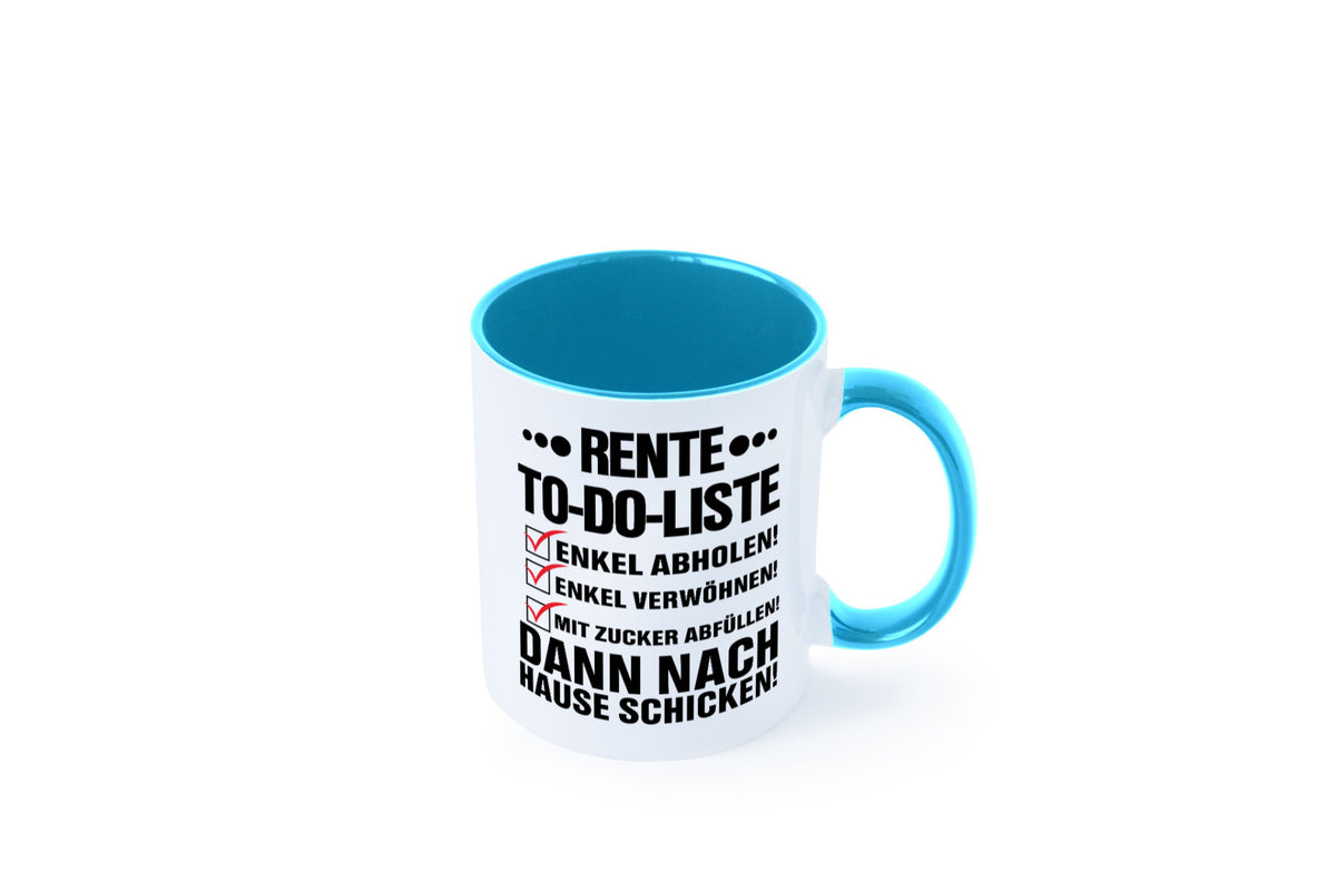 Rente To-Do-Liste | Rentner Tasse Enkel verwöhnen Geschenk Ruhestand Jubiläum