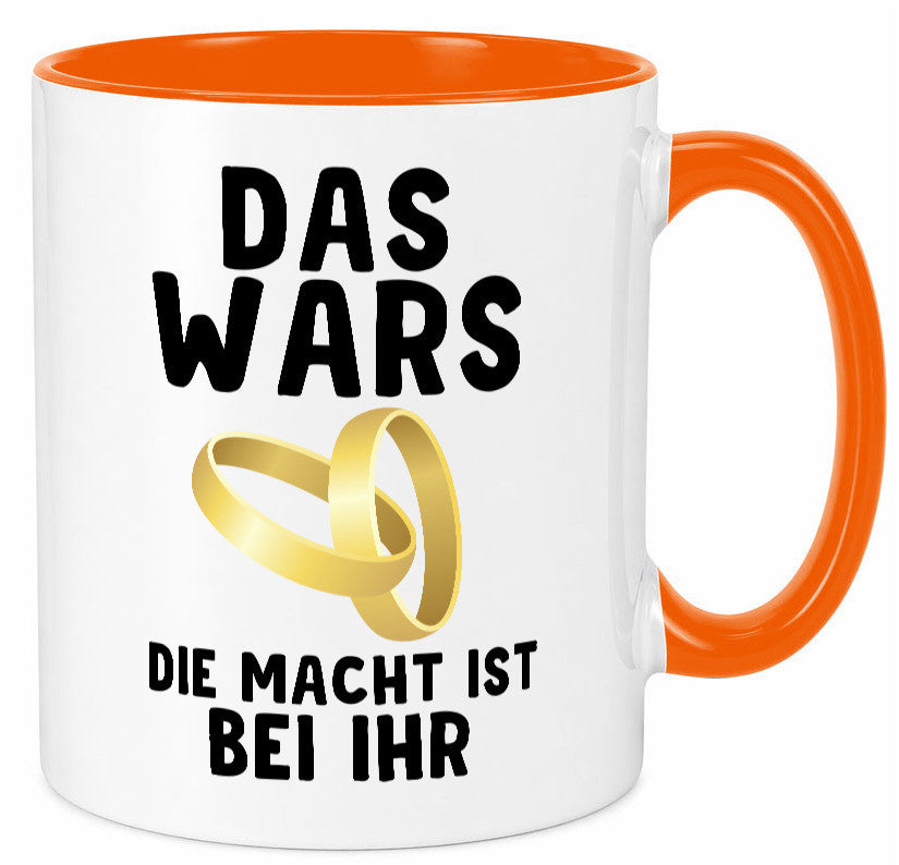 Die macht ist bei ihr | Hochzeit Tasse Ehemann Ehe Geschenk Humor Geschenkidee